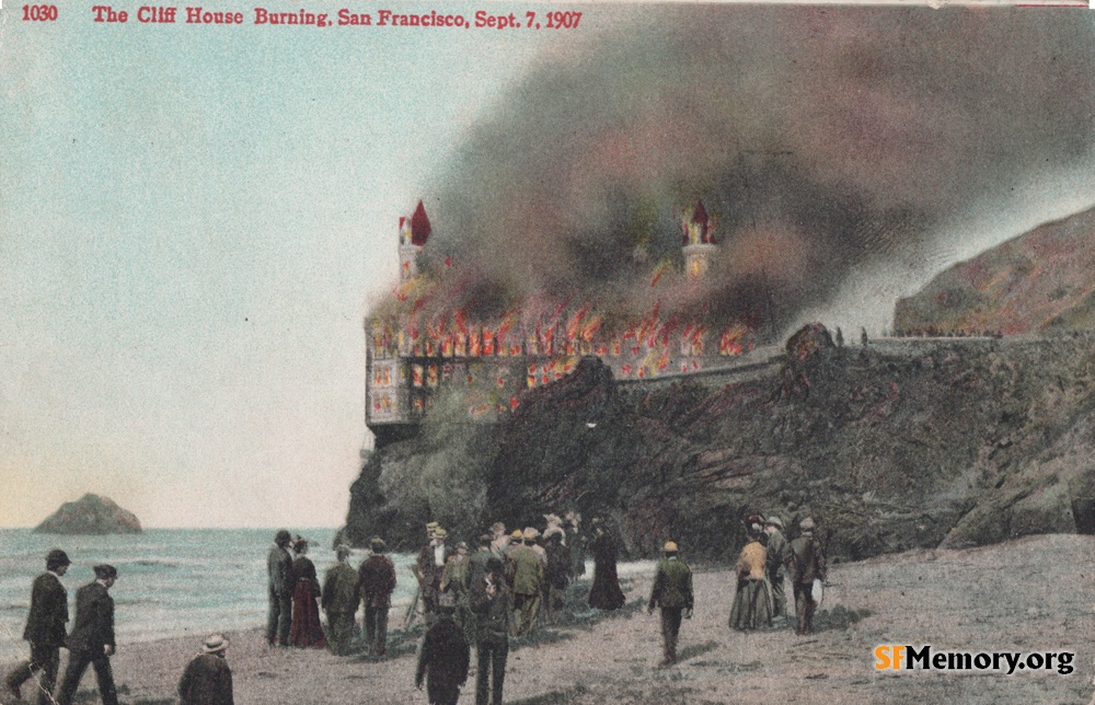 2nd Cliff House burning