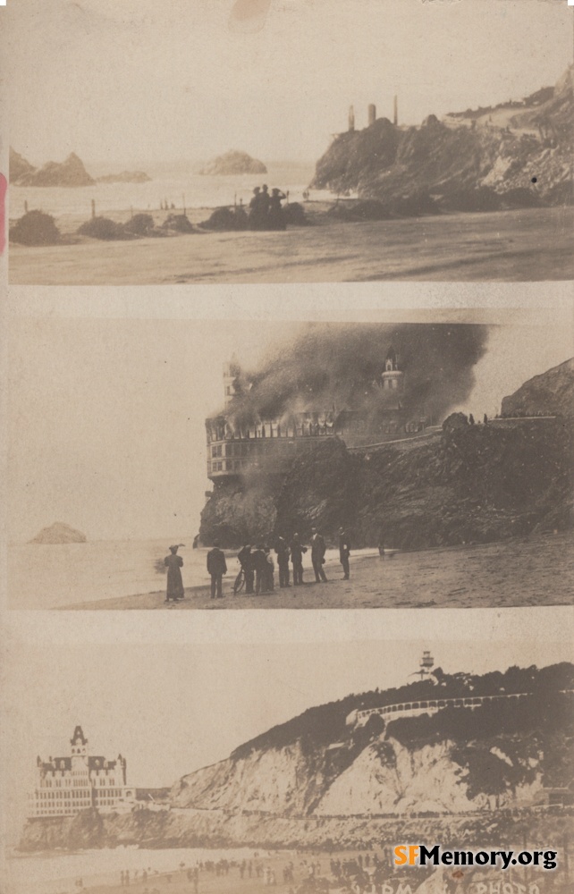 2nd Cliff House burning