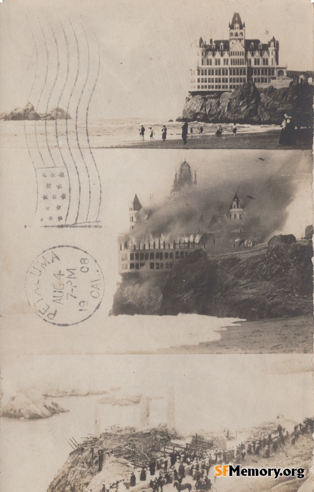 2nd Cliff House burning
