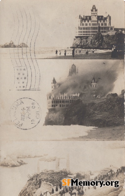 2nd Cliff House burning