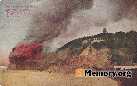 2nd Cliff House burning