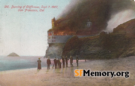 2nd Cliff House burning