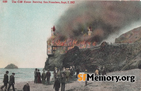 2nd Cliff House burning