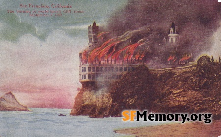 2nd Cliff House burning