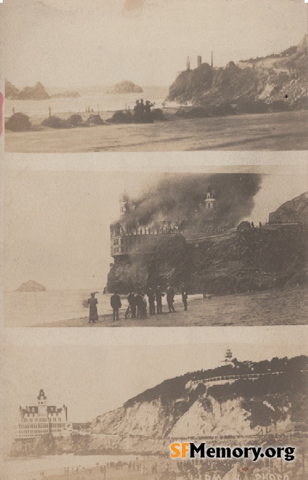 2nd Cliff House burning