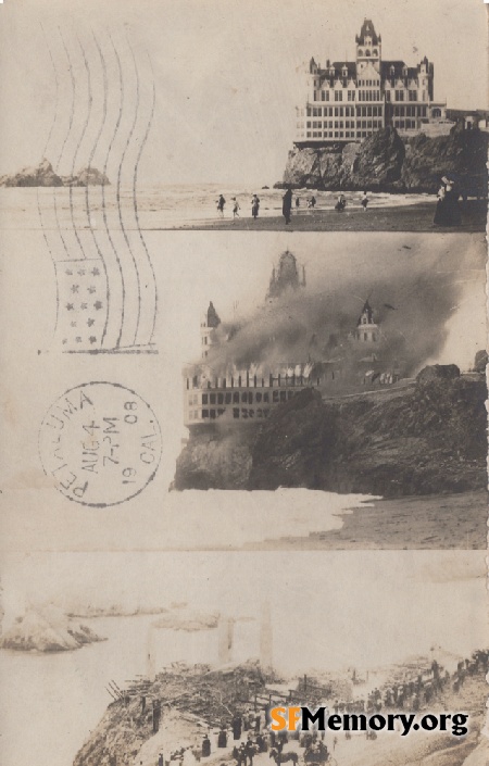 2nd Cliff House burning