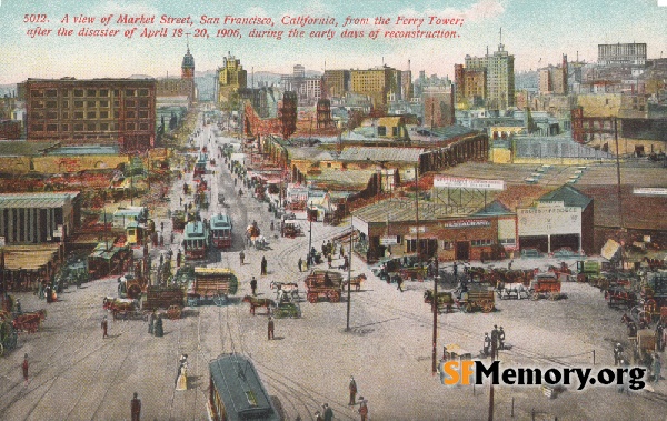 Market from Ferry Building,1906